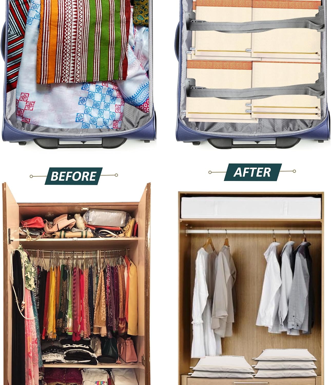 Cotton Saree Storage Bags – Set of 12
