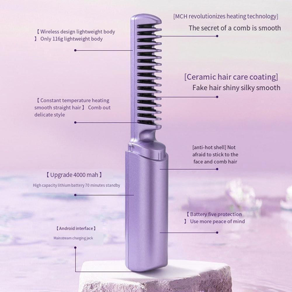 Rechargeable Mini Hair Straightener – Portable Styling Tool